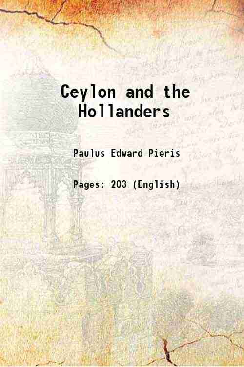     			Ceylon and the Hollanders 1918 [Hardcover]
