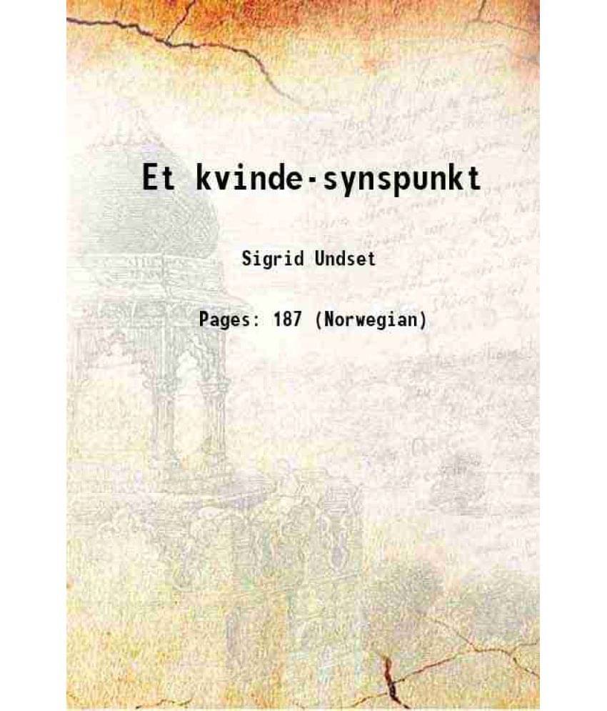     			Et kvinde-synspunkt 1919 [Hardcover]