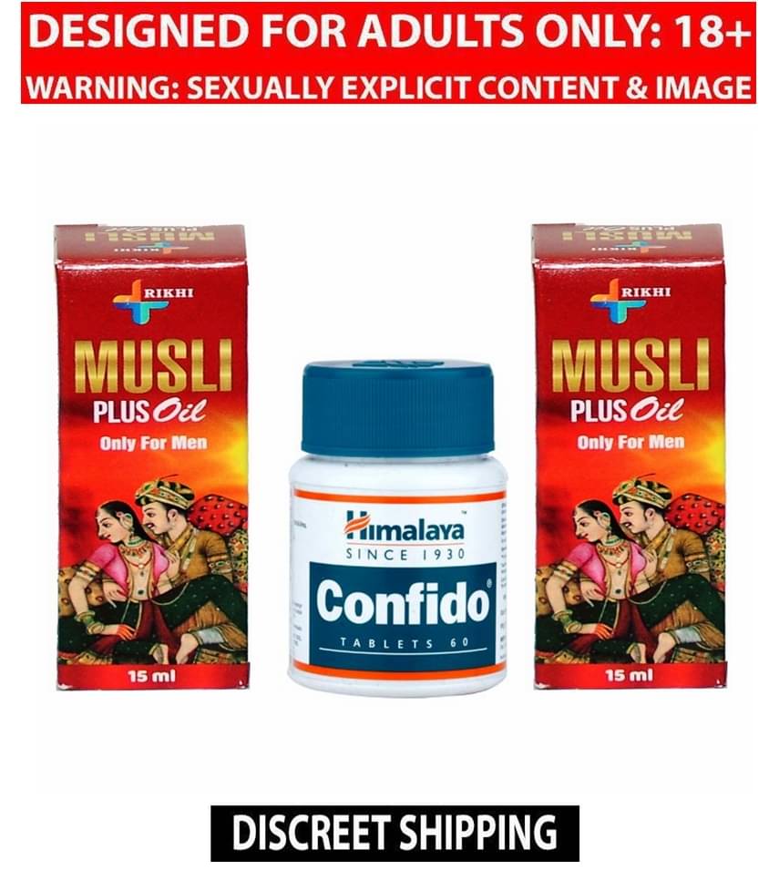 Himalaya Confido Tablets 60 no.s & Musli Plus oil Herbal Massage Oil 15ml X 2     			Himalaya Confido Tablets 60 no.s & Musli Plus oil Herbal Massage Oil 15ml X 2