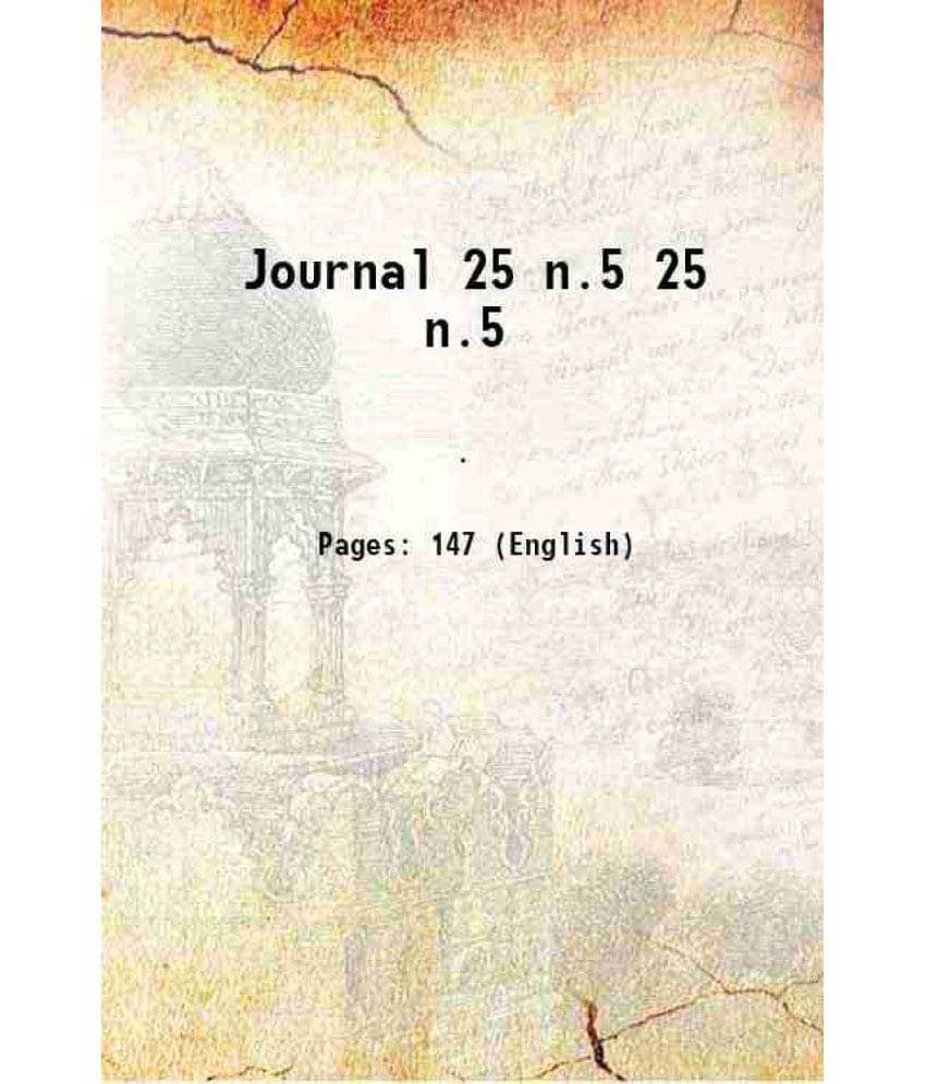     			Journal Volume 25 n.5 1903 [Hardcover]
