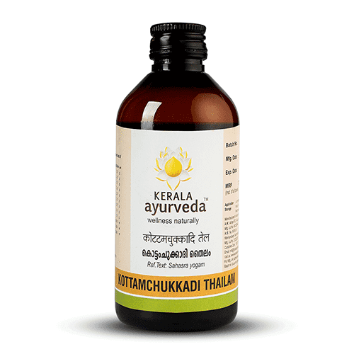 Kerala Ayurveda Kottamchukkadi Thailam 200 Ml, For Tennis Elbow & Sports Injuries, Relieves Joint Swelling And Inflammation, Oil For Spondylosis