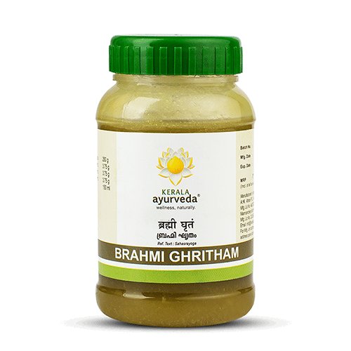 Kerala Ayurveda Brahmi Ghritham 150ml, Herbal Ghee, Improves Concentration & Recall,Boosts Mental Sharpness & Cognitive Processing