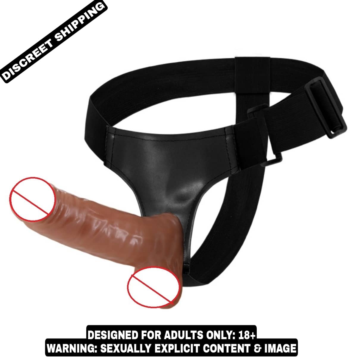 Naughty World 7 Inch Chocolate Strap On Artificial Solid Penis Dildo With Belt Sex Toy For Women