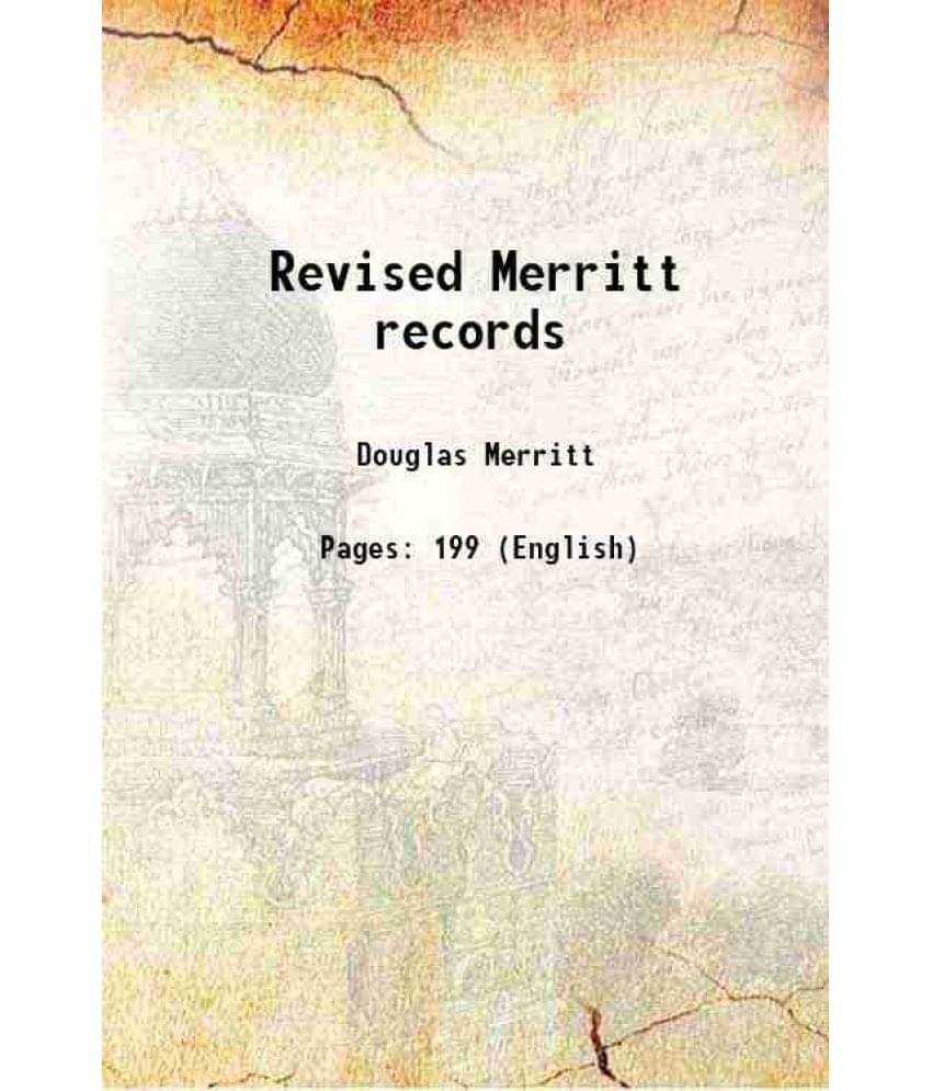    			Revised Merritt records 1916 [Hardcover]