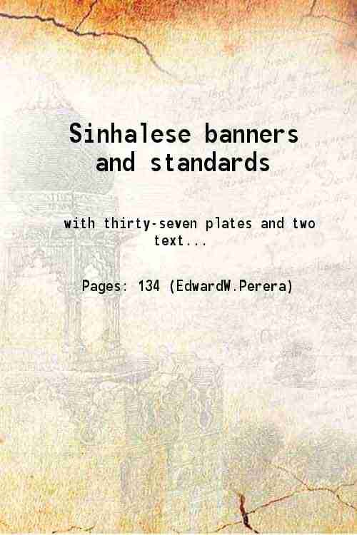     			Sinhalese banners and standards 1916 [Hardcover]