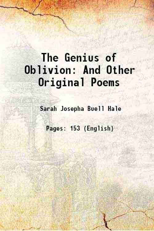     			The Genius of Oblivion And Other Original Poems 1823 [Hardcover]