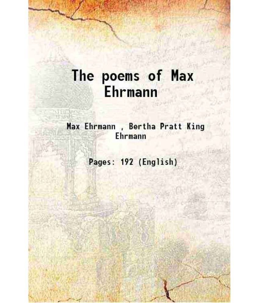     			The poems of Max Ehrmann 1948 [Hardcover]