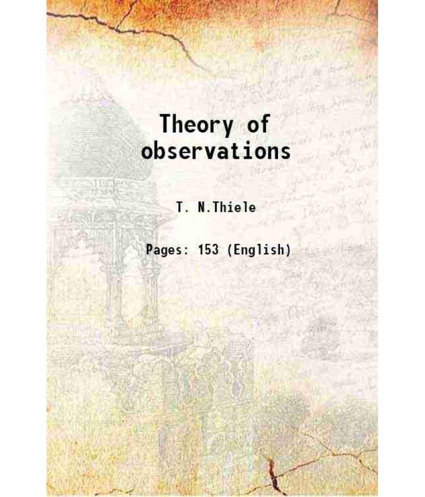     			Theory of observations 1903 [Hardcover]