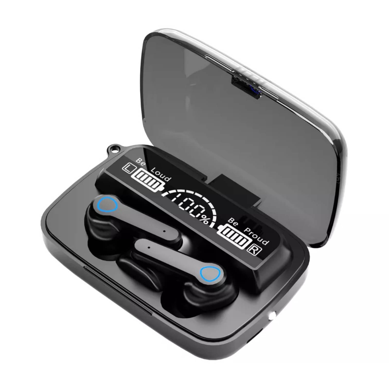     			VEhop PowerBank Earbuds Bluetooth True Wireless (TWS) In Ear 35 Hours Playback Passive noise cancellation IPX4(Splash & Sweat Proof) Black
