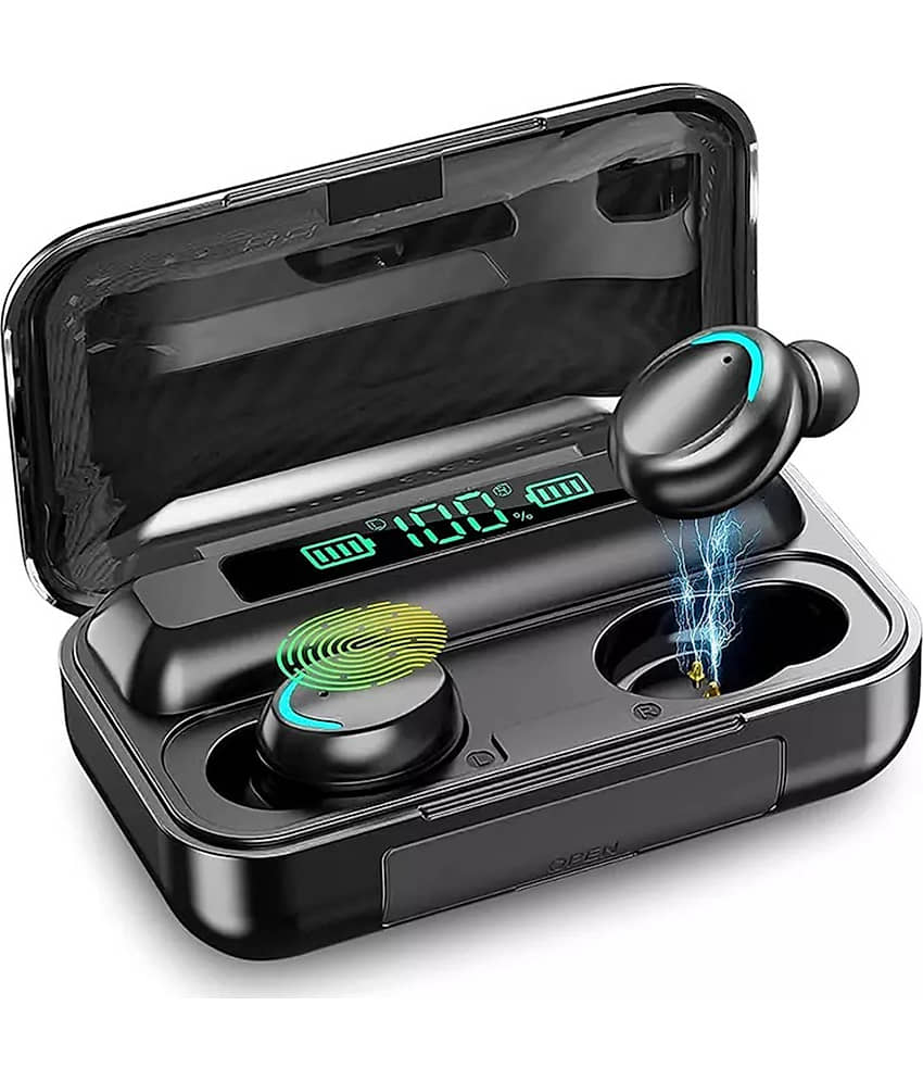 VEhop PowerBank Earbuds, On Ear True Wireless (TWS) 280 Hours Playback IPX4(Splash & Sweat Proof) Powerfull bass -Bluetooth V 5.1 Black