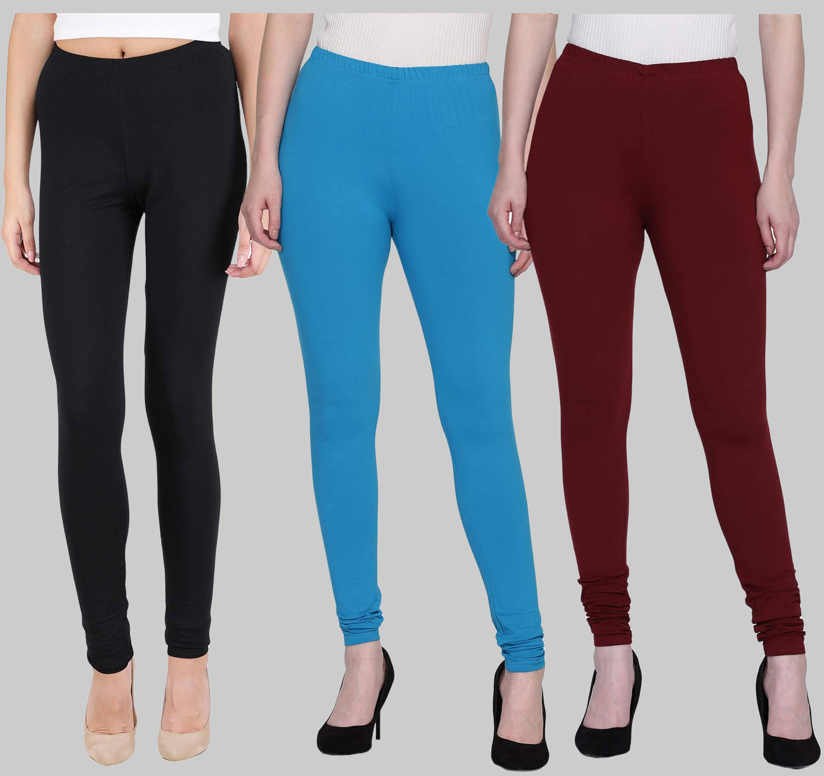     			FnMe - Multicolor Cotton Women's Leggings ( Pack of 3 )