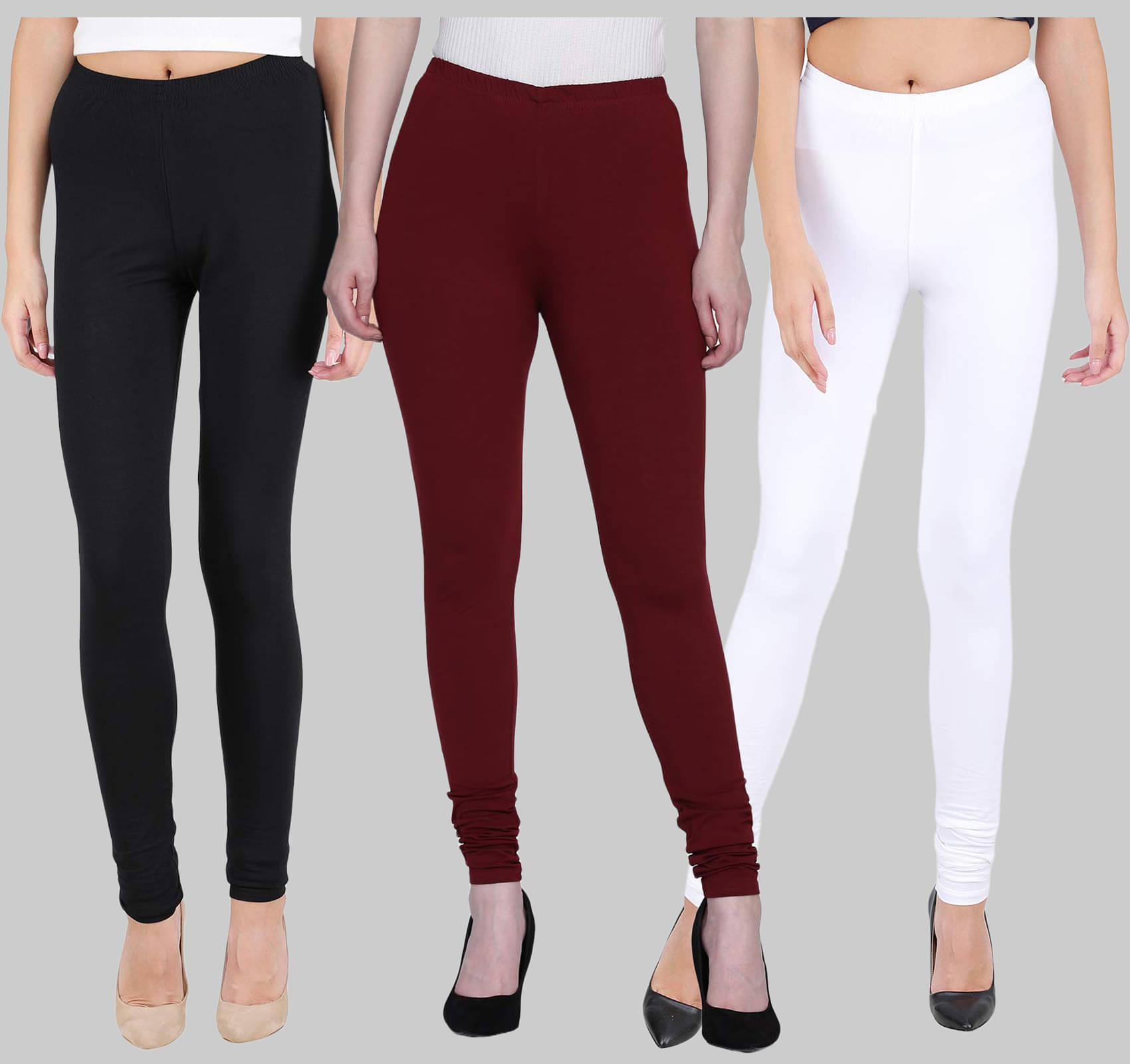     			FnMe - Multicolor Cotton Women's Leggings ( Pack of 3 )