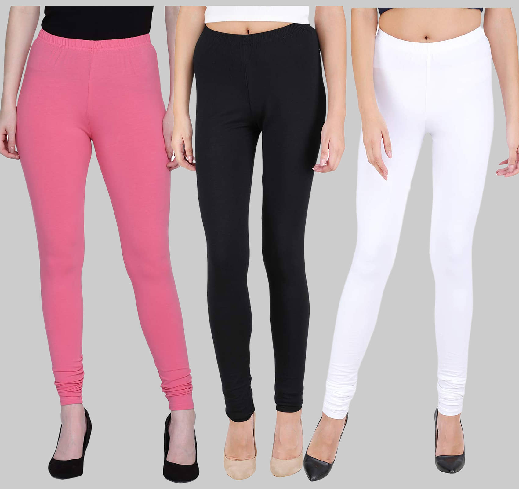 FnMe - Multicolor Cotton Women's Leggings ( Pack of 3 )
