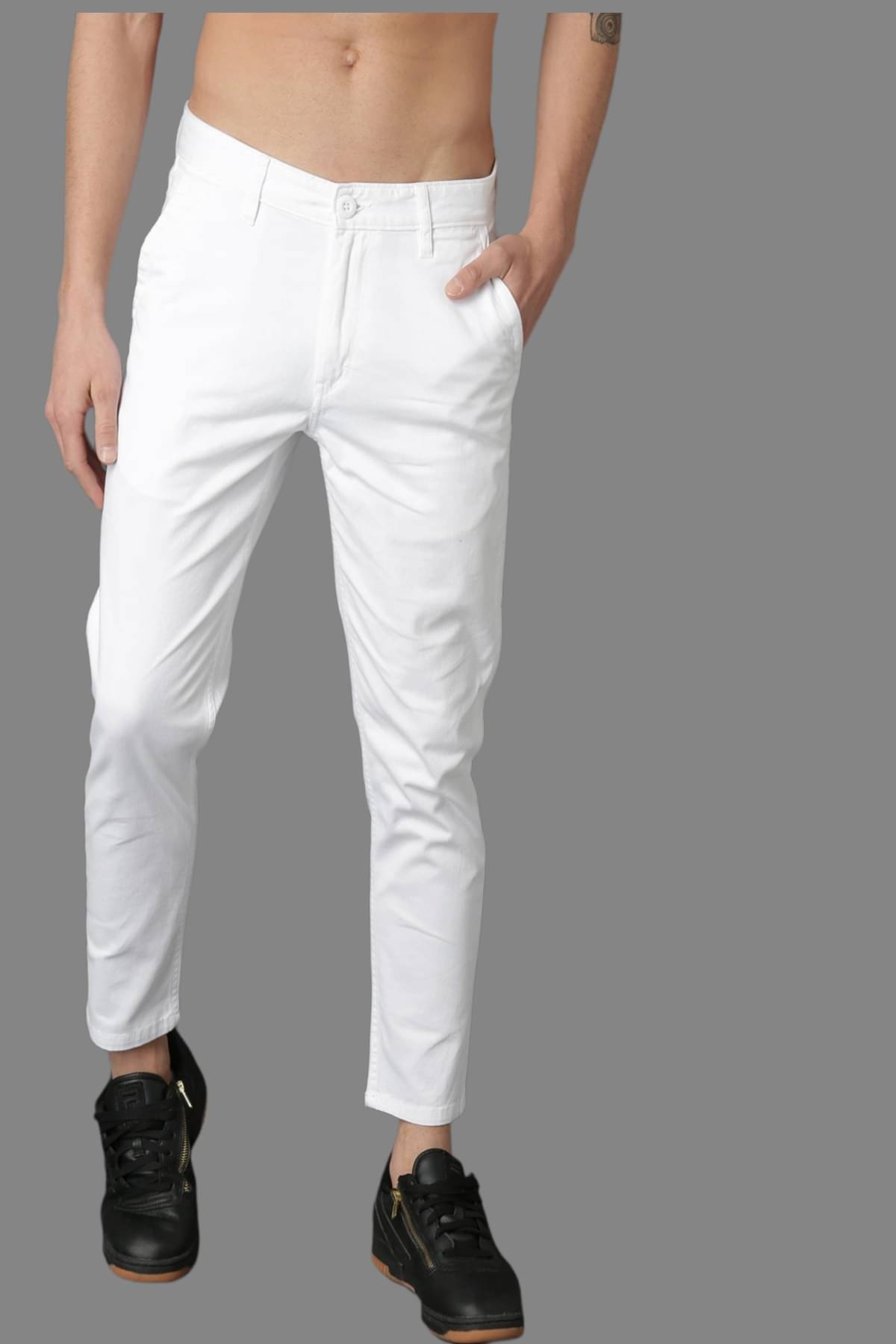     			HALOGEN White Regular Formal Trouser ( Pack of 1 )