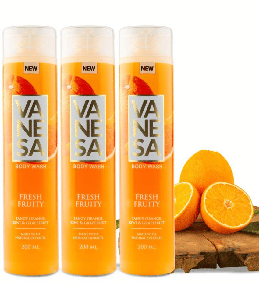 Vanesa Fresh Fruity ,Magic Berries, Sensual Floral Body Wash 200ML Each For Women (Pack Of 3) Vanesa Fresh Fruity ,Magic Berries, Sensual Floral Body Wash 200ML Each For Women (Pack Of 3)