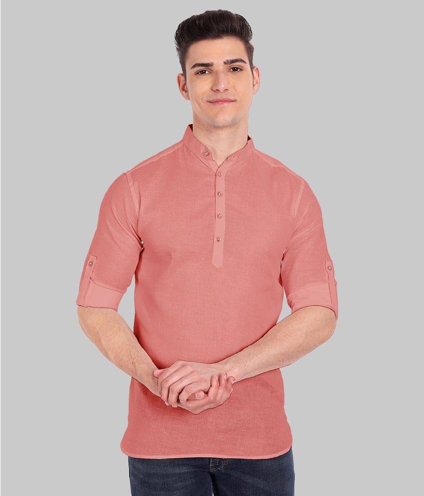     			Vida Loca - Peach 100% Cotton Slim Fit Men's Casual Shirt ( Pack of 1 )