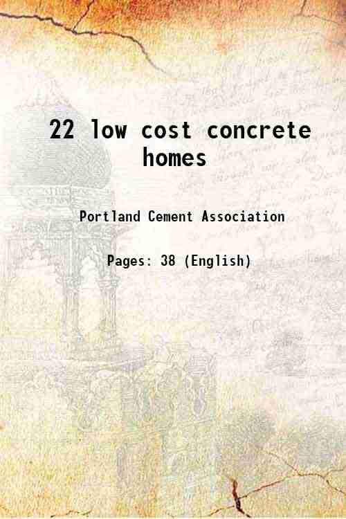     			22 low cost concrete homes 1935