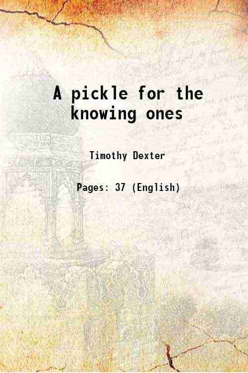     			A pickle for the knowing ones 1848