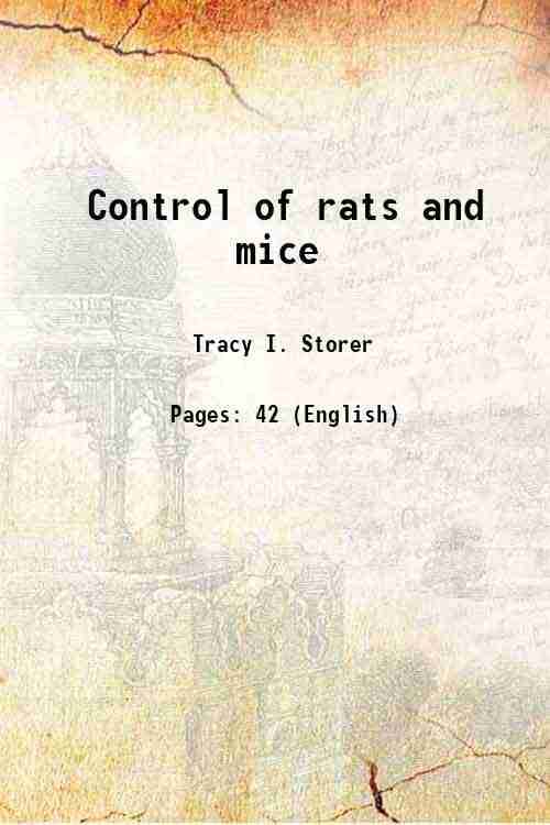    			Control of rats and mice 1948