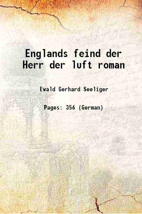     			Englands feind der Herr der luft roman 1910