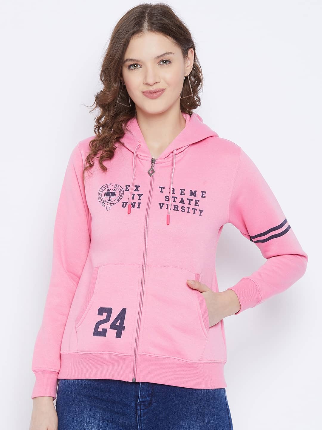 First Krush Fleece Pink Hooded Sweatshirt