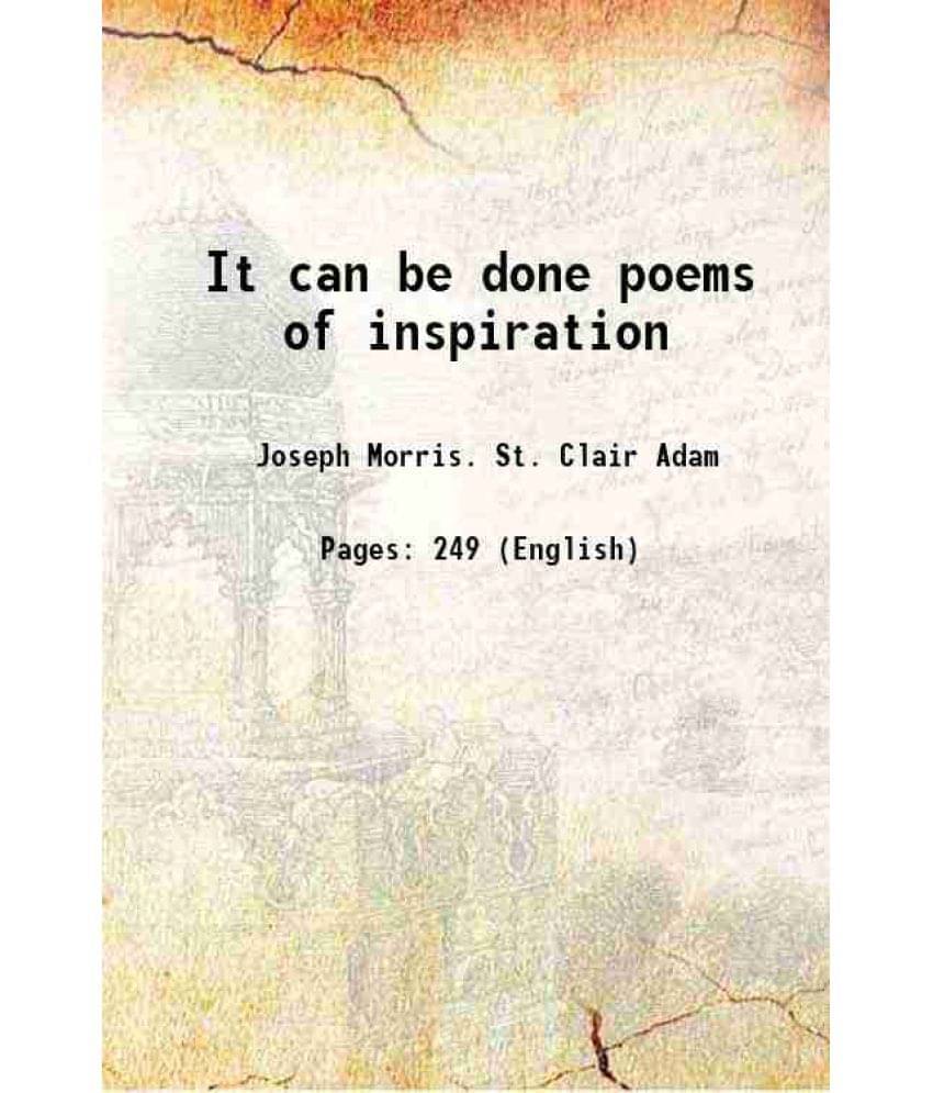 It can be done poems of inspiration 1940 It can be done poems of inspiration 1940