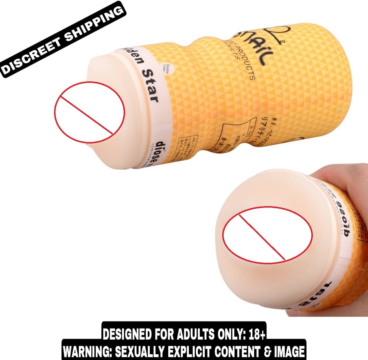 KAMAHOUSE SNAIL CUP MALE MASTURBATOR REALISTIC POCKET PUSSY STROKER VAGINA ORAL ANAL ADULT SEX TOY
