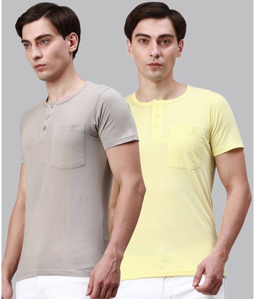Lux Cozi - Multicolor Cotton Regular Fit Men's T-Shirt ( Pack of 2 ) Lux Cozi - Multicolor Cotton Regular Fit Men's T-Shirt ( Pack of 2 )