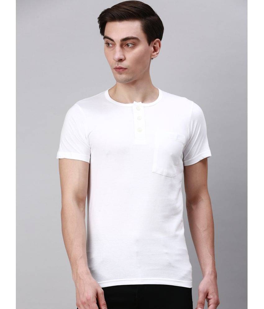 Lux Cozi - White Cotton Regular Fit Men's T-Shirt ( Pack of 1 )     			Lux Cozi - White Cotton Regular Fit Men's T-Shirt ( Pack of 1 )