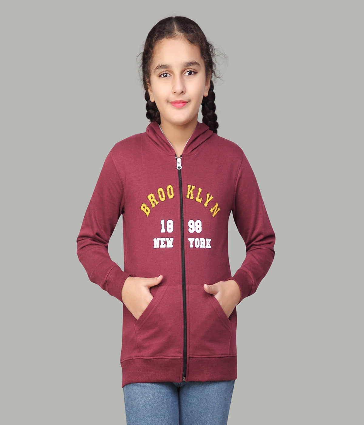 MIST N FOGG Single Girls Cotton Blend Pullover ( Blue )