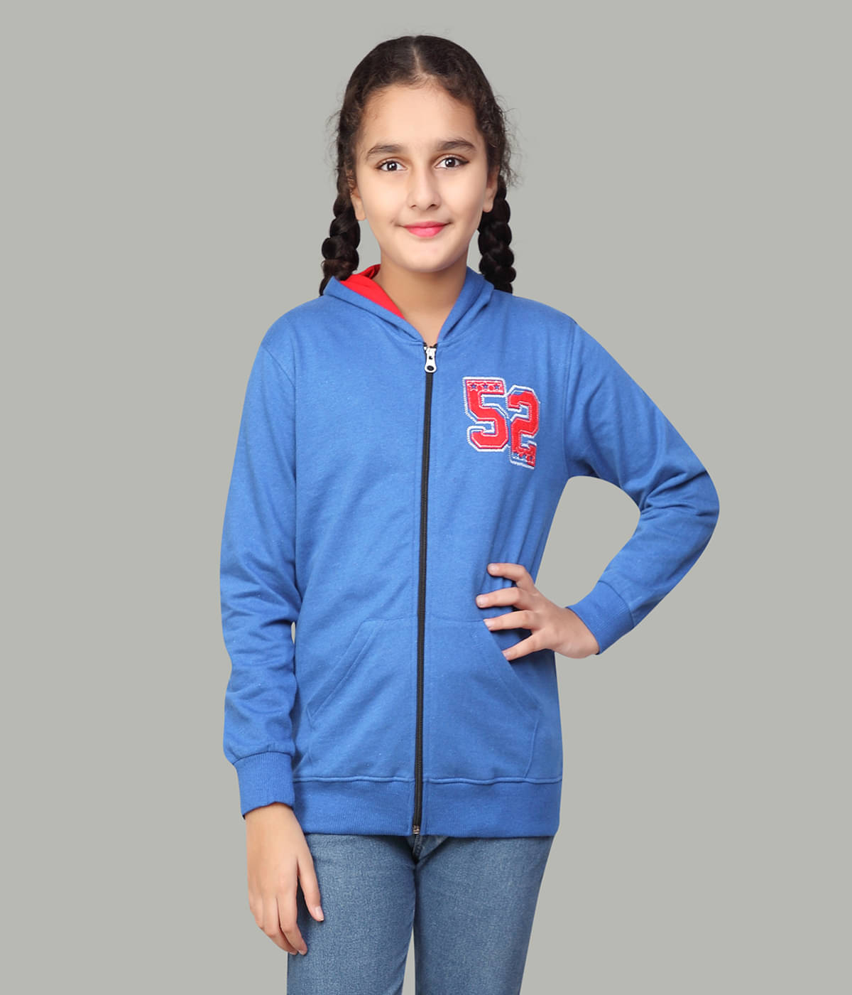     			MIST N FOGG Single Girls Cotton Blend Pullover ( Blue )