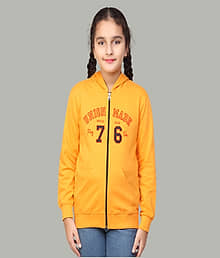 MIST N FOGG Single Girls Cotton Blend Pullover ( Golden Yellow )