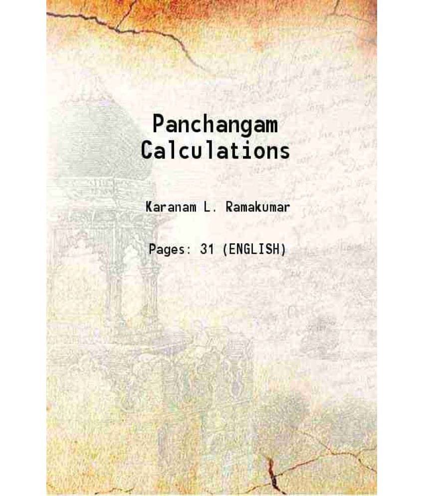     			Panchangam Calculations