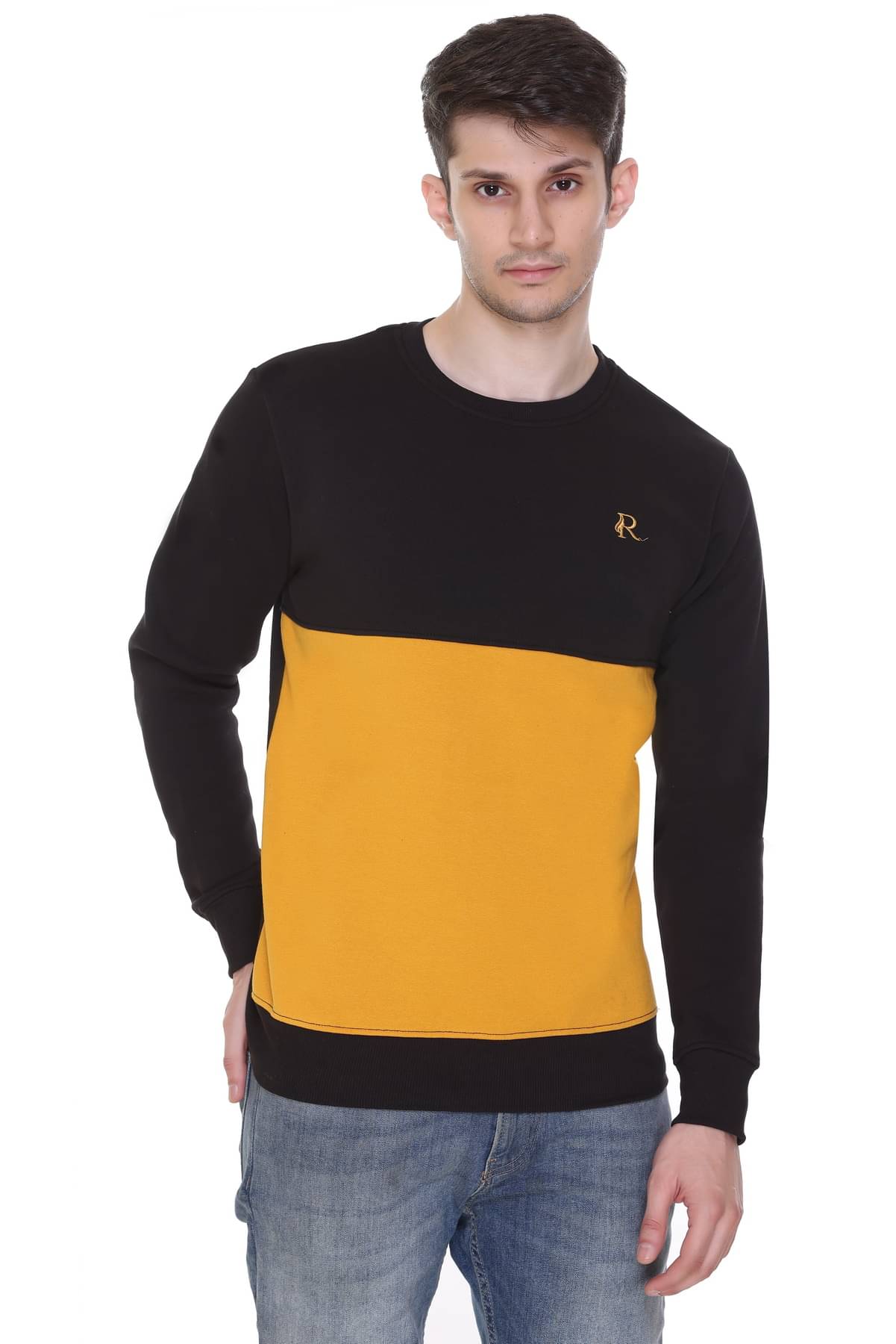 RF RAVES - Black Fleece Regular Fit Men's Sweatshirt ( Pack of 1 ) RF RAVES - Black Fleece Regular Fit Men's Sweatshirt ( Pack of 1 )