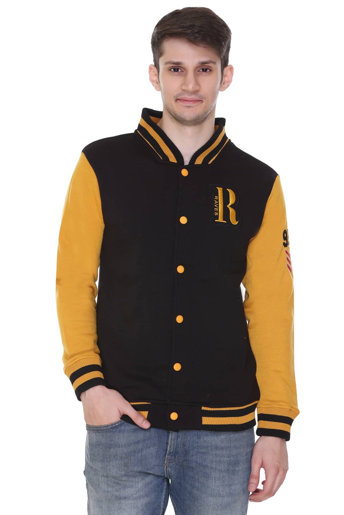 RF RAVES - Black Fleece Regular Fit Men's Sweatshirt ( Pack of 1 ) RF RAVES - Black Fleece Regular Fit Men's Sweatshirt ( Pack of 1 )