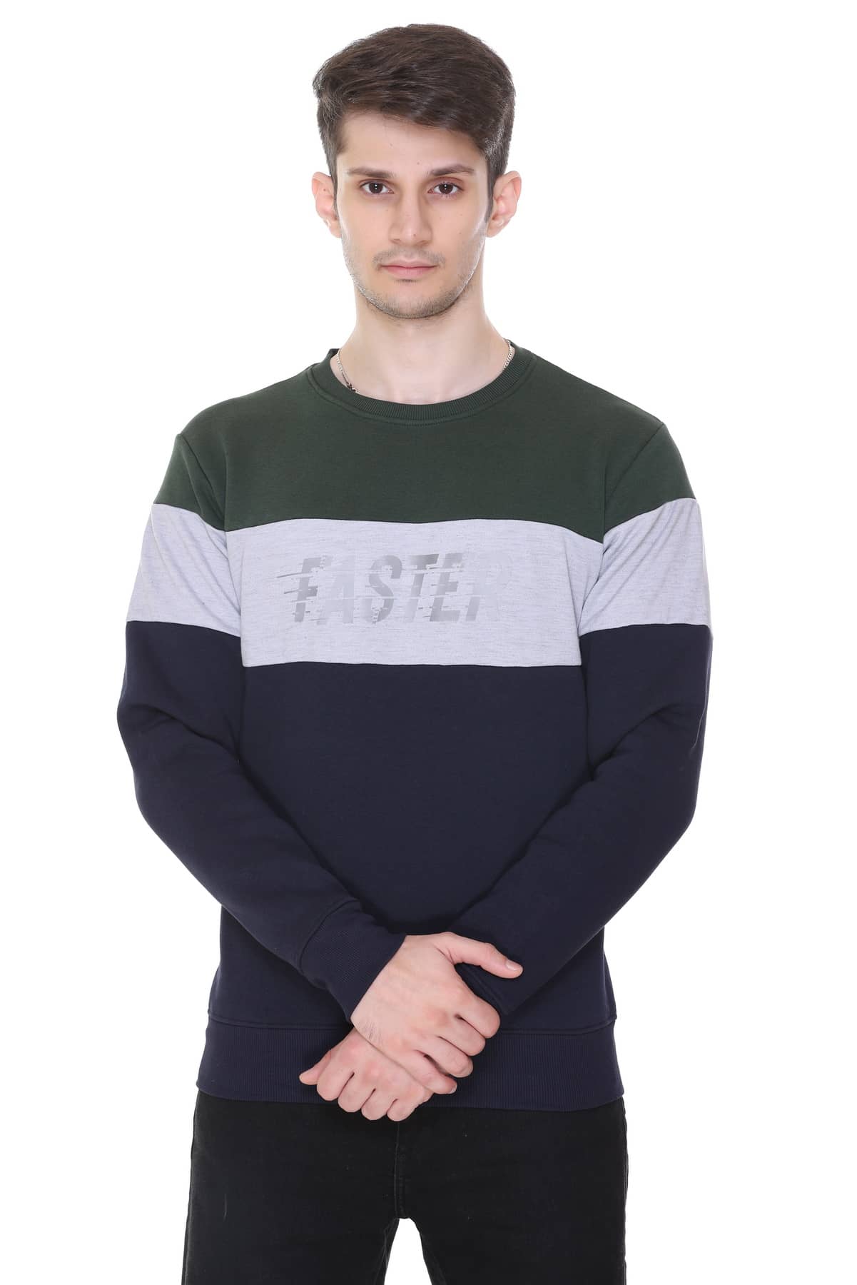 RF RAVES - Green Fleece Regular Fit Men's Sweatshirt ( Pack of 1 )