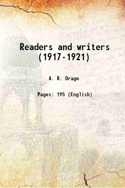     			Readers and writers (1917-1921) 1922