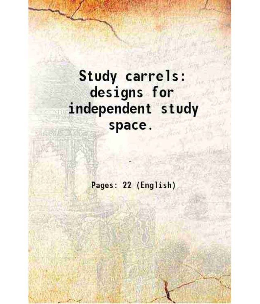 Study carrels designs for independent study space. 1962 Study carrels designs for independent study space. 1962