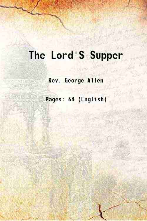     			The Lord'S Supper 1869