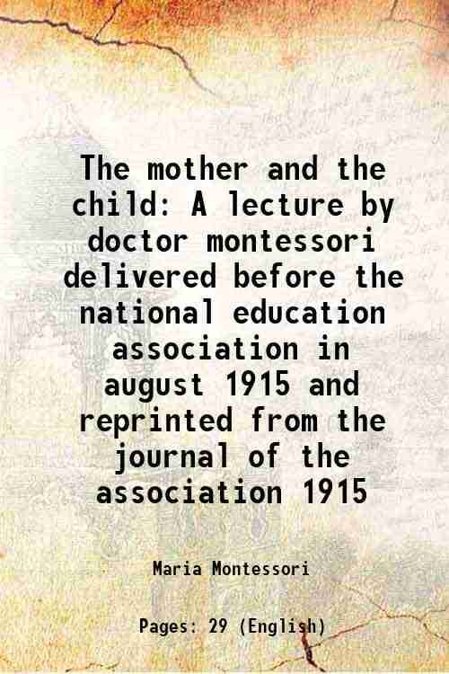     			The mother and the child 1915