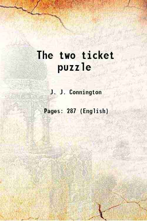     			The two ticket puzzle 1930