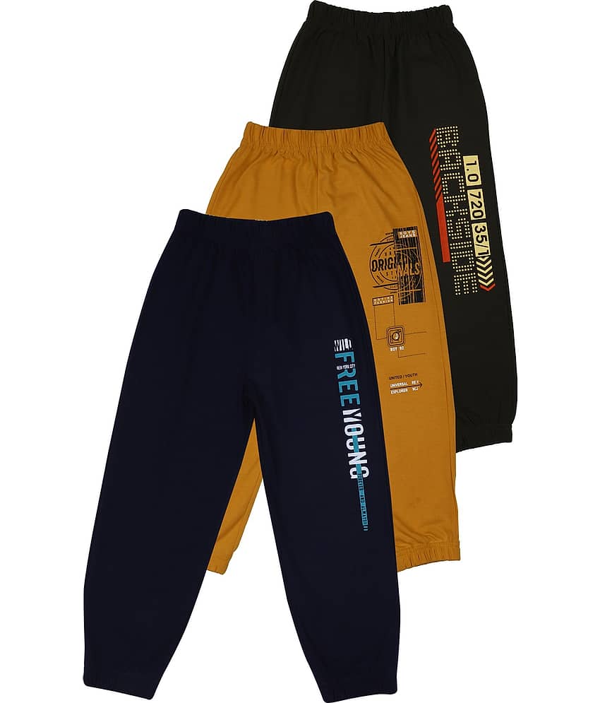 Cremlin Clothing Pack of 3 Boys Cotton Blend Trackpant ( Multi ) - Track Pants | Buy online on ZillyBuy