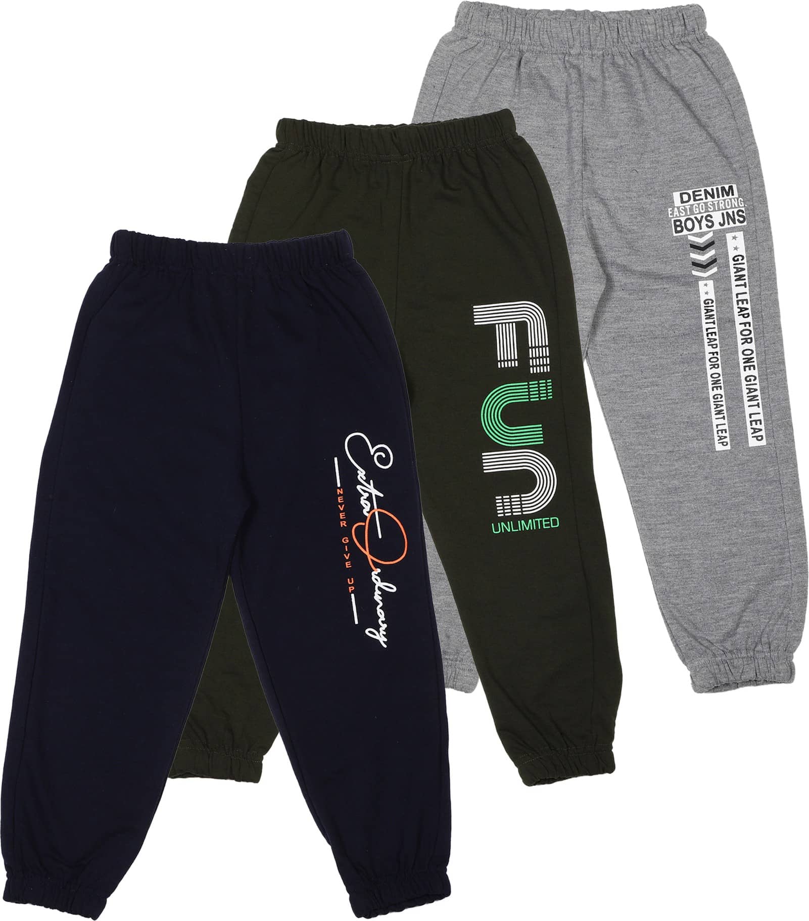 Cremlin Clothing Pack of 3 Boys Cotton Blend Trackpant ( Multi ) - Track Pants | Buy online on ZillyBuy
