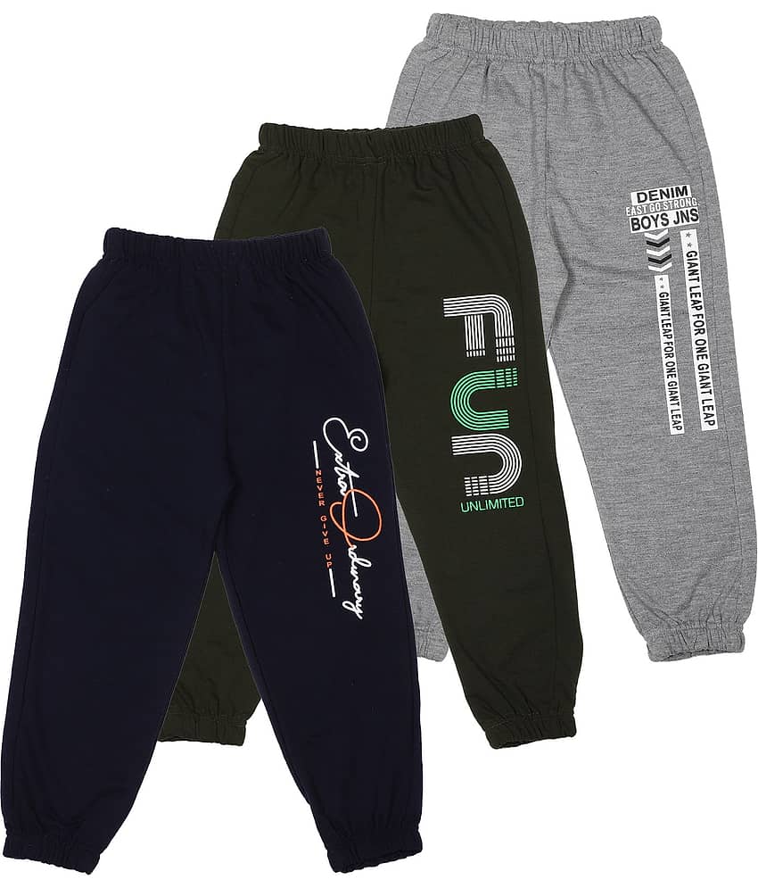 Cremlin Clothing Pack of 3 Boys Cotton Blend Trackpant ( Multi ) - Track Pants | Buy online on ZillyBuy