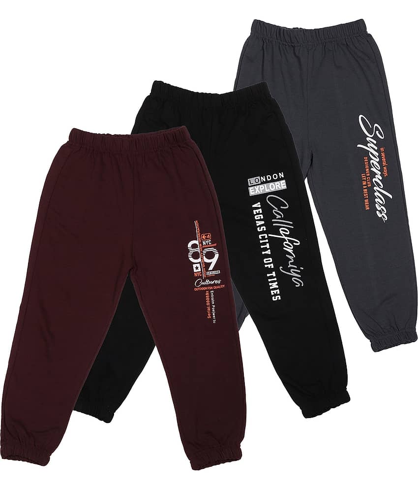 Cremlin Clothing Pack of 3 Boys Cotton Blend Trackpant ( Multicolor ) - Track Pants | Buy online on ZillyBuy
