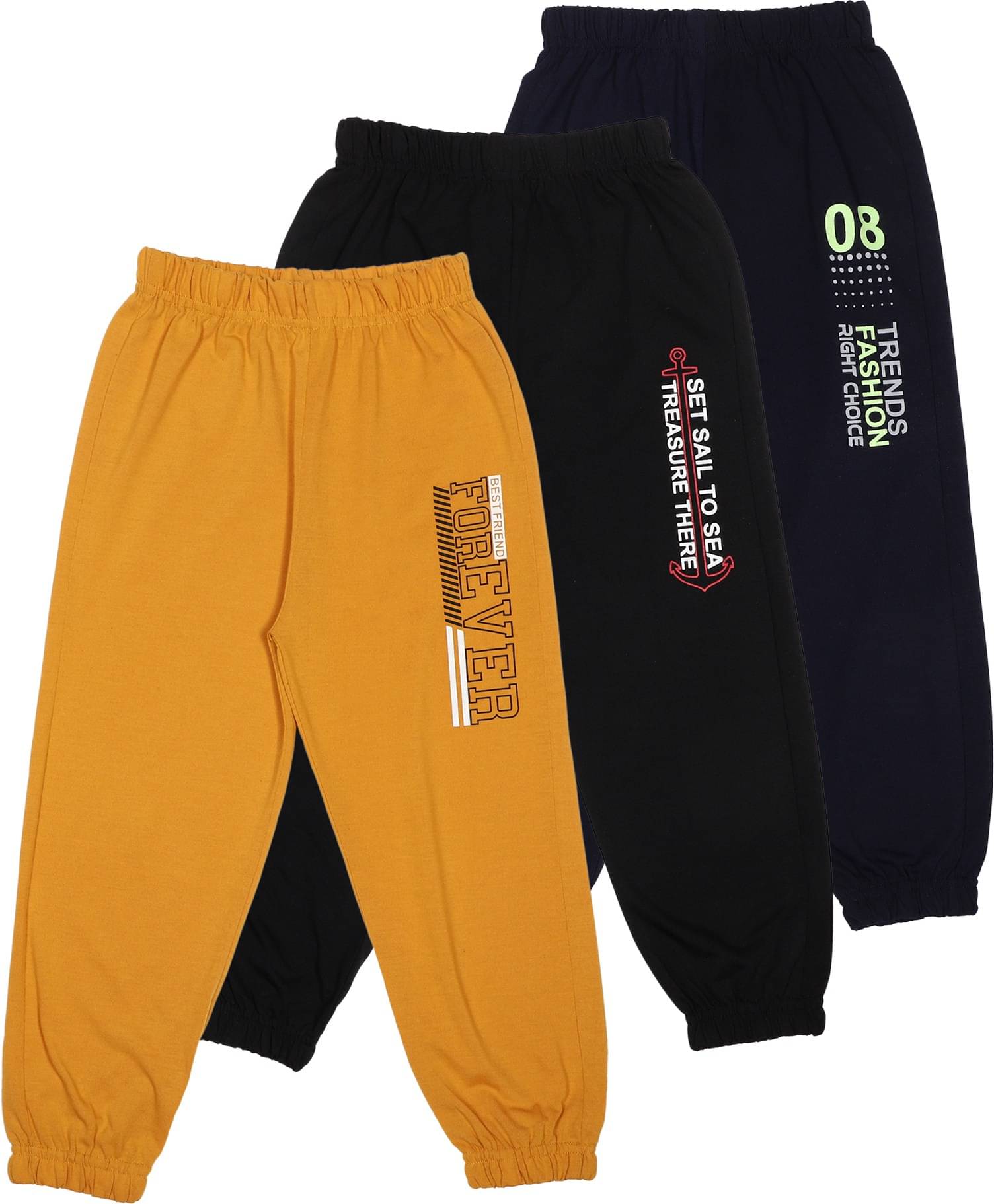     			Cremlin Clothing Pack of 3 Boys Cotton Blend Trackpant ( Multi )