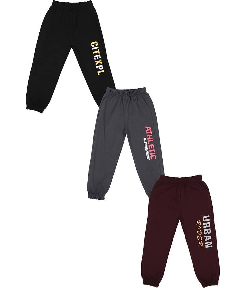 Cremlin Clothing Pack of 3 Boys Cotton Blend Trackpant ( Multi ) - Track Pants | Buy online on ZillyBuy