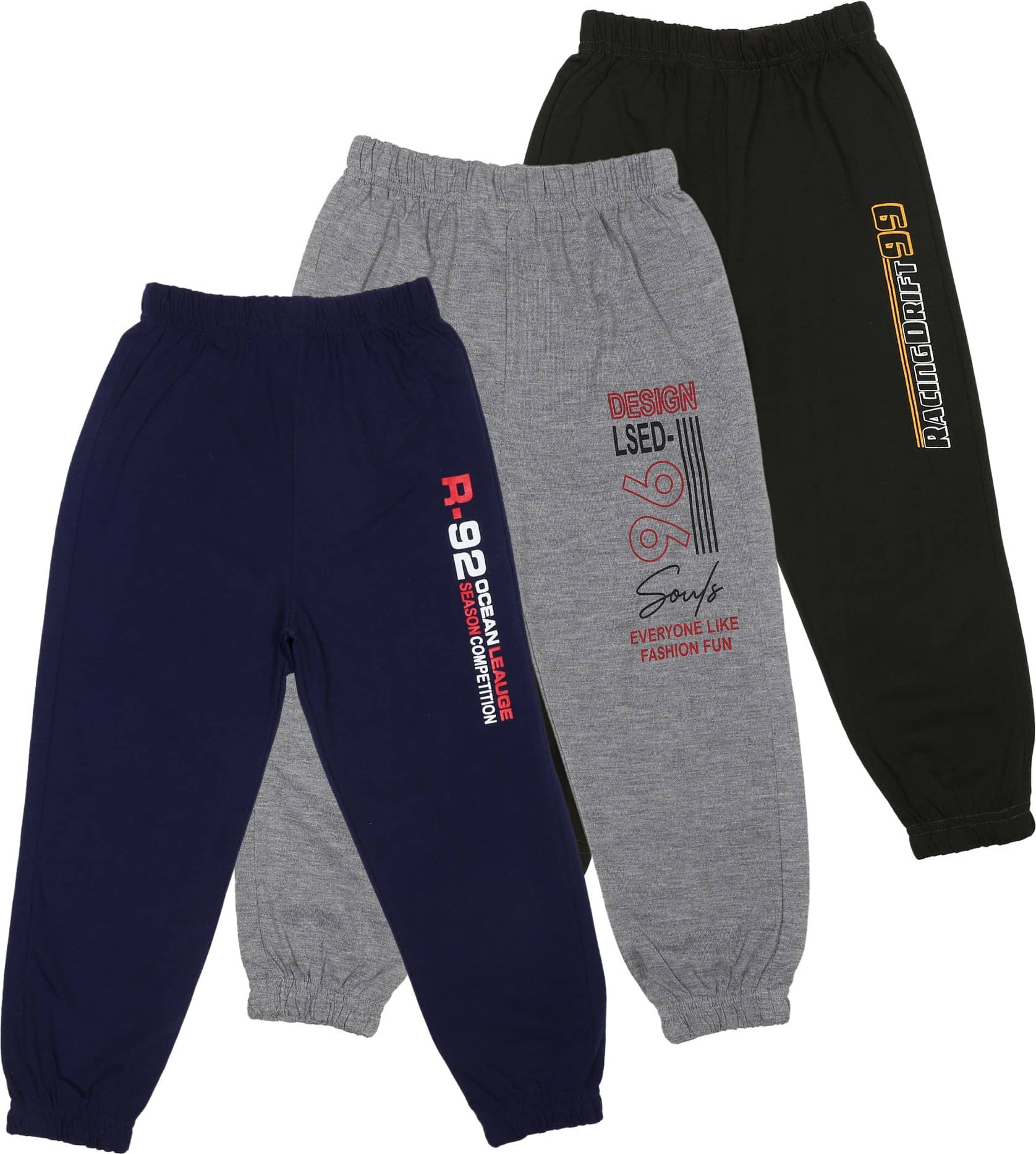 Cremlin Clothing - Multi Cotton Blend Boys Trackpant ( Pack of 3 ) - Track Pants | Buy online on ZillyBuy
