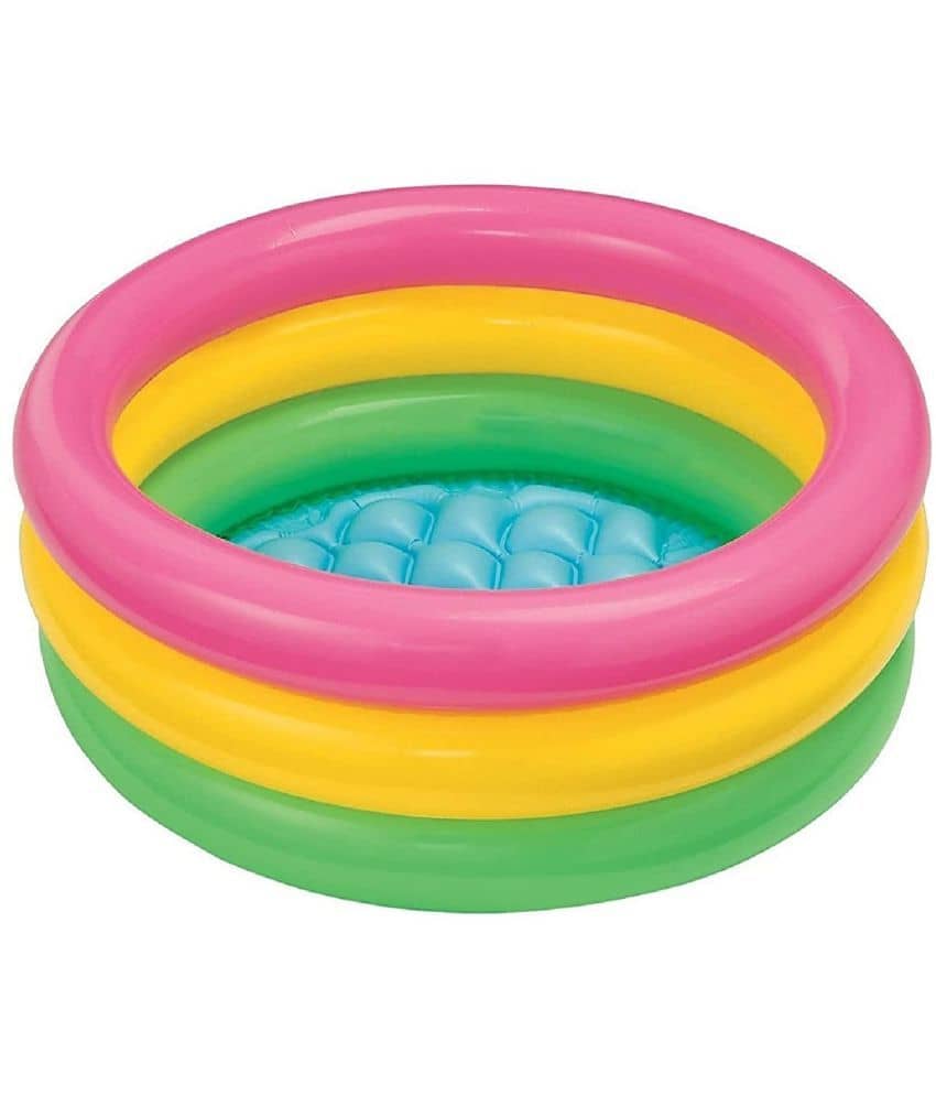 Inflatable Baby Bath Tub Pool, Multi Color (2-feet)