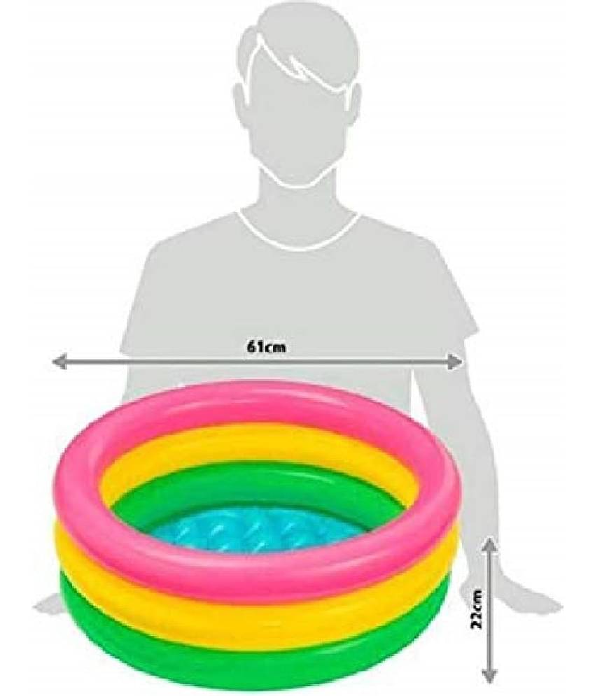 Inflatable Baby Bath Tub Pool, Multi Color (2-feet)